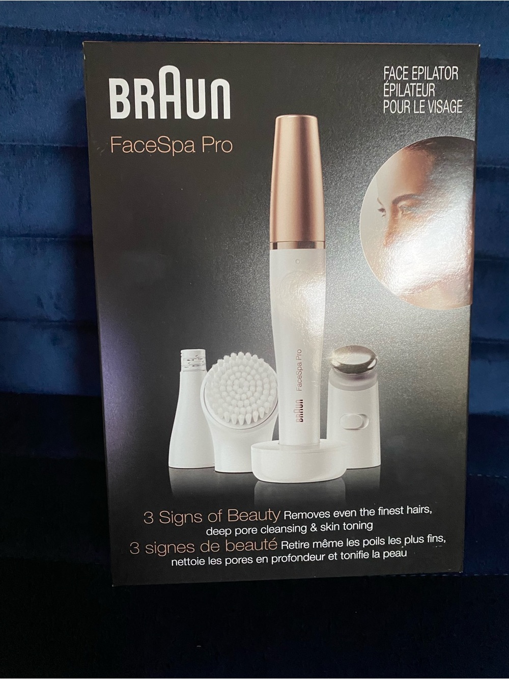 Braun FaceSpa 3-in-1 Facial System - White & Rose Gold Accents